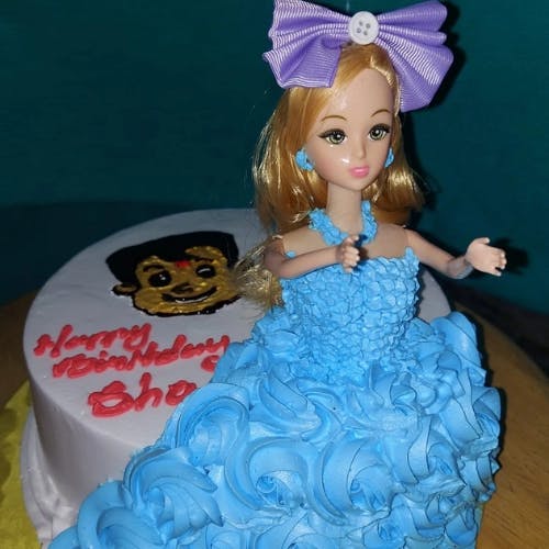Blue Barbie Cake