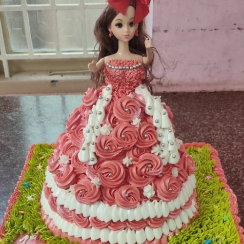 Brown Barbie Cake