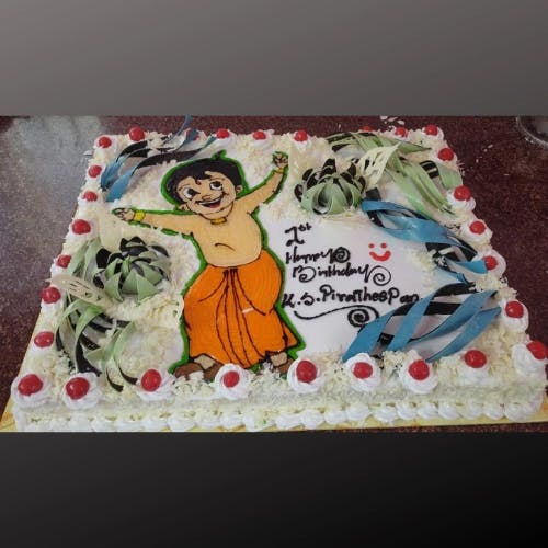Chota Bheem Birthday Cake Make your little hero's dreams come true with our Chota Bheem Birthday Cake, a delicious and beautifully crafted masterpiece that captures the spirit and adventure of the beloved Indian cartoon character.