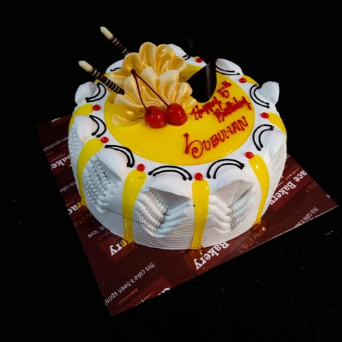 Mango Flavoured Cake Indulge in a slice of paradise with our mango flavoured cake. Infused with the sweet and tangy taste of ripe mangoes, this tropical delight will transport you to a sun-kissed island. Moist, fluffy, and oh-so-decadent, our cake is perfect for any occasion. Treat yourself to a taste of summer with our Mango Flavoured Cake today.