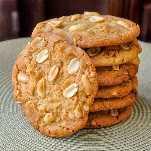 Peanut Cookies Savor the irresistible nuttiness of crunchy peanut cookies.