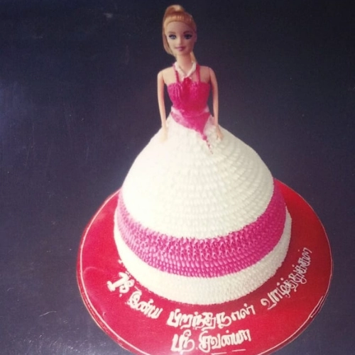 Pink Barbie Cake