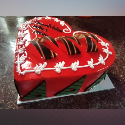 Red Velvet Heart Cake