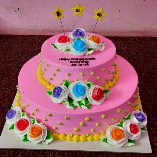 Rose Flavour Birthday Cake