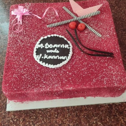 Square Red Velvet Cake