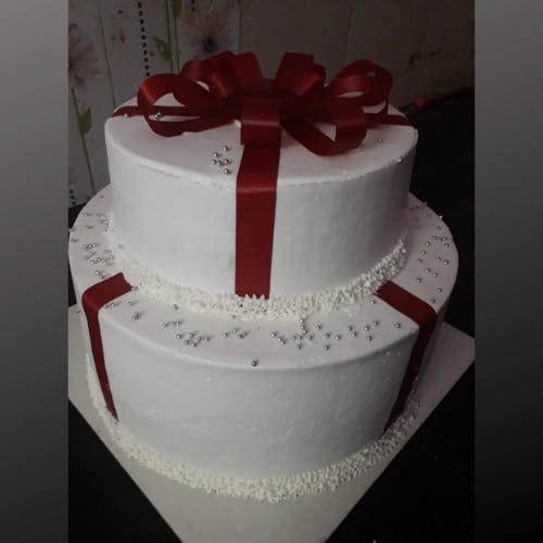 White Forest Wedding Cake