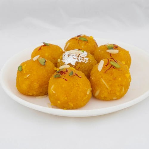 Yellow Laddu Indulge in the Delight of Grace Bakery's Yellow Laddu